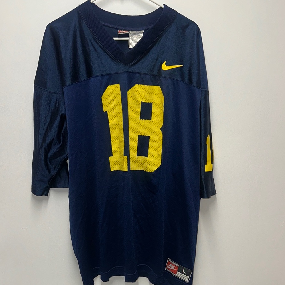 Nike Men's Blue and Yellow Jersey